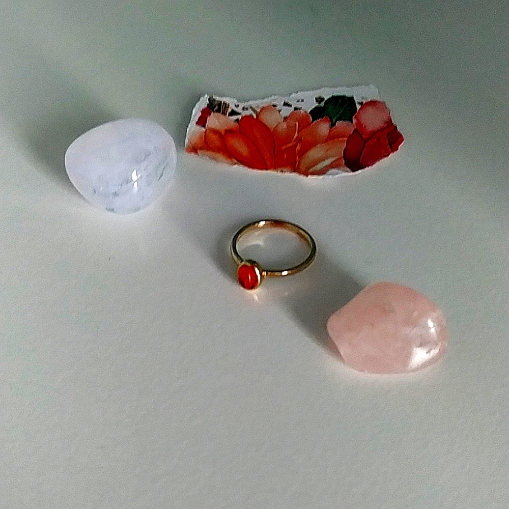 Polished citrine ring